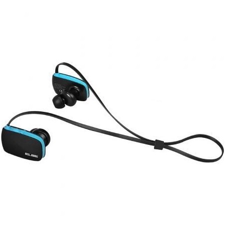 Auriculares Inalámbricos Deportivos Elbe ABT-038-DEP- con Micrófono- Bluetooth- Azul y Negro