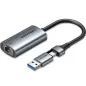 Adaptador USB-USB Tipo-C - RJ45 Vention CFQHB- 1000Mbps
