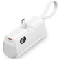 Powerbank 4800mAh Vention FHQW0- 22-5W- Blanca- Incluye Cable USB Tipo-C y Lightning