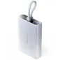 Powerbank 10000mAh Vention FHZM0- 22-5W- Gris- Incluye Cable USB Tipo-C y Lightning