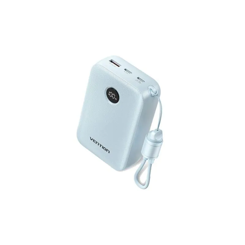 Powerbank 20000mAh Vention FKBL0-C- 22-5W- Azul- Incluye Cable USB Tipo-C