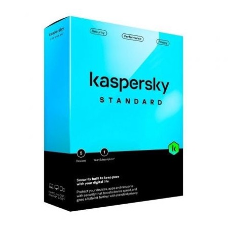 Antivirus Kaspersky Standard- 5 Dispositivos- 1 Año