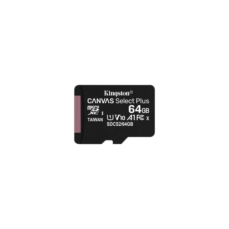 Tarjeta de Memoria Kingston CANVAS Select Plus 64GB microSD XC- Clase 10- 100MBs