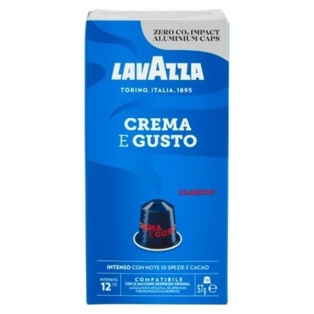 Cápsula Lavazza Crema e Gusto Clásico para cafeteras Nespresso- Caja de 10