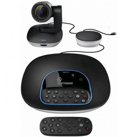 Sistema de Videoconferencia Logitech Group- Enfoque Automático- Full HD