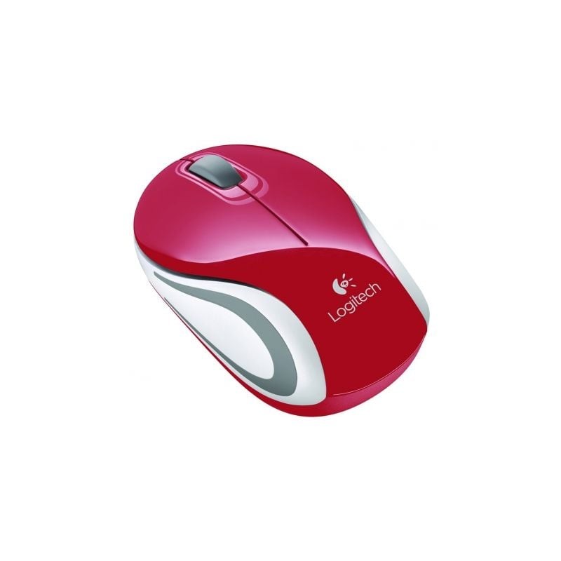 Ratón Mini Inalámbrico Logitech M187- Hasta 1000 DPI- Rojo