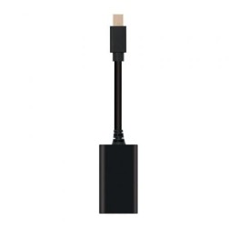 Conversor Nanocable 10-16-0102- Mini DisplayPort Macho - HDMI Hembra- 15cm- Negro