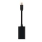 Cable Conversor Nanocable 10-16-0602- Mini DisplayPort Macho - HDMI Hembra- 15cm- Negro