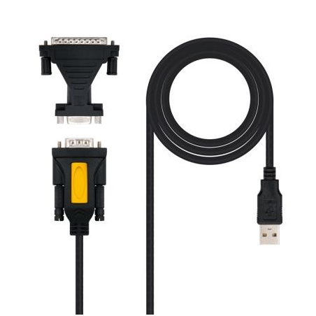 CABLE USB(A) 2-0 A RS232(DB9) NANOCABLE 1-8M NEGRO