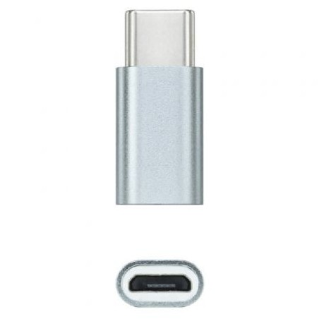 Adaptador Nanocable 10-02-0011- USB Tipo-C Macho - MicroUSB Hembra