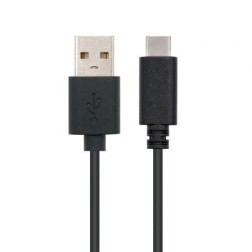 Cable USB 2-0 Nanocable 10-01-2100- USB Tipo-C Macho - USB Macho- 50cm- Negro