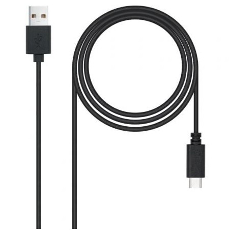 Cable USB 2-0 Nanocable 10-01-2103- USB Macho - USB Tipo-C Macho- 3m- Negro
