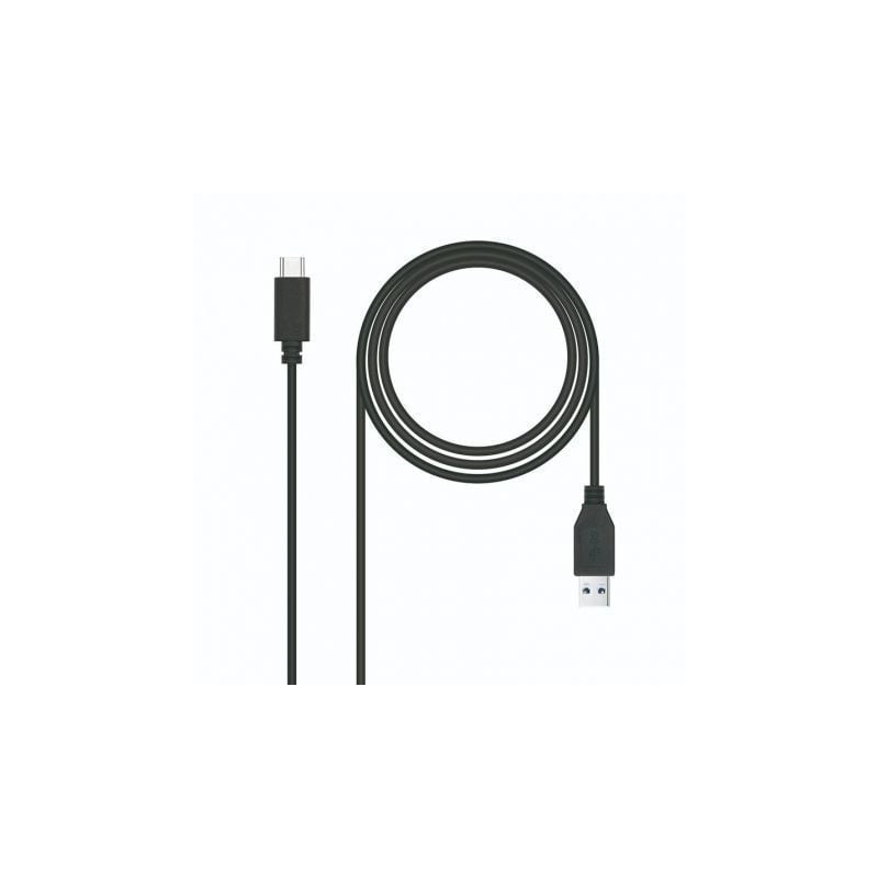 Cable USB 3-1 Nanocable 10-01-4000- USB Tipo-C Macho - USB Macho- 50cm- Negro