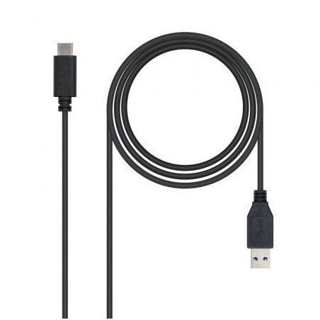 Cable USB 3-1 Nanocable 10-01-4001- USB Tipo-C Macho - USB Macho- 1m- Negro