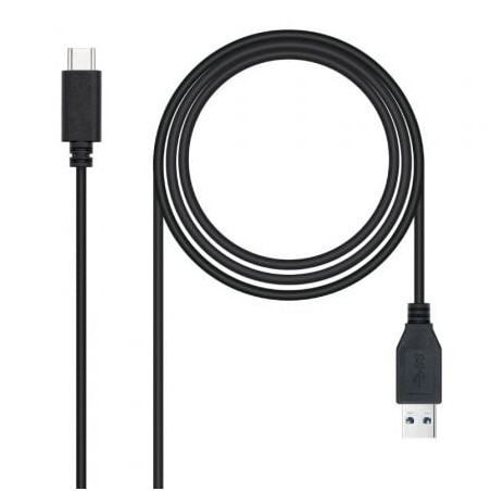 Cable USB 3-1 Nanocable 10-01-4002- USB Tipo-C Macho - USB Macho- 2m- Negro