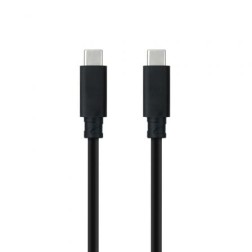 Cable USB 3-1 Nanocable 10-01-4100- USB Tipo-C Macho - USB Tipo-C Macho- 50cm- Negro