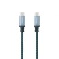 Cable USB 3-1 Nanocable 10-01-4101-COMB- USB Tipo-C Macho - USB Tipo-C Macho- 1m- Gris y Negro