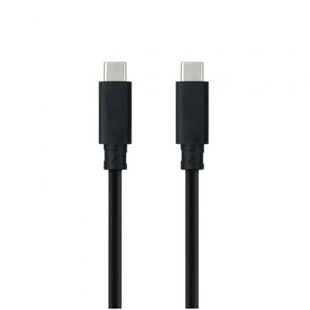Cable USB 3-1 Nanocable 10-01-4102- USB Tipo-C Macho - USB Tipo-C Macho- 2m- Negro