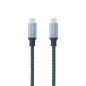 Cable USB 3-1 Nanocable 10-01-4102-COMB- USB Tipo-C Macho - USB Tipo-C Macho- 2m- Gris y Negro