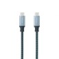 Cable USB 3-1 Nanocable 10-01-4102-COMB- USB Tipo-C Macho - USB Tipo-C Macho- Hasta 100W- 20Gbps- 2m- Gris y Negro