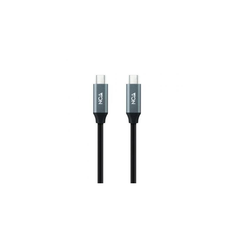 Cable USB 3-2 Nanocable 10-01-4303- USB Tipo-C Macho - USB Tipo-C Macho- 3m- Gris y Negro