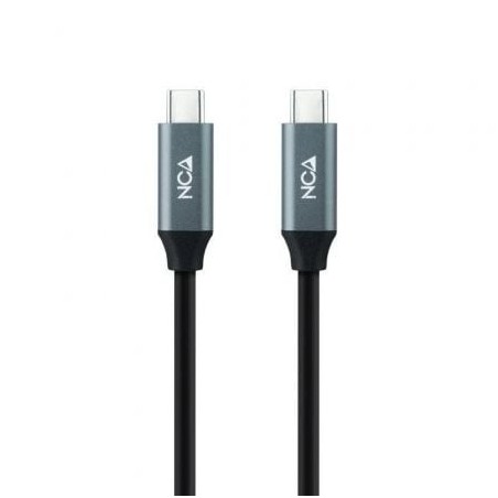 Cable USB 3-2 Nanocable 10-01-4303- USB Tipo-C Macho - USB Tipo-C Macho- 3m- Gris y Negro