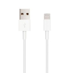 Cable USB 2-0 Lightning Nanocable 10-110-0401- USB Macho - Lightning Macho- 1m- Blanco