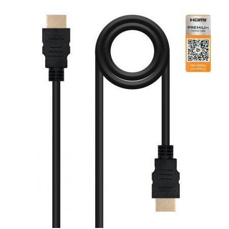 Cable HDMI 2-0 4K Nanocable 10-15-3603- HDMI Macho - HDMI Macho- 3m- Certificado- Negro