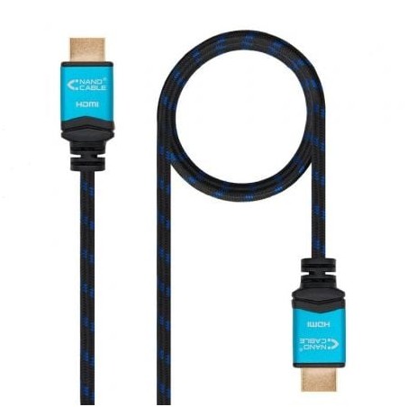 Cable HDMI 2-0 4K Nanocable 10-15-3710- HDMI Macho - HDMI Macho- 10m- Negro- Azul