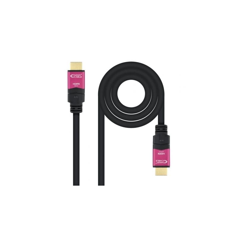 Cable HDMI 2-0 4K Nanocable 10-15-3715- HDMI Macho - HDMI Macho- 15m- Negro
