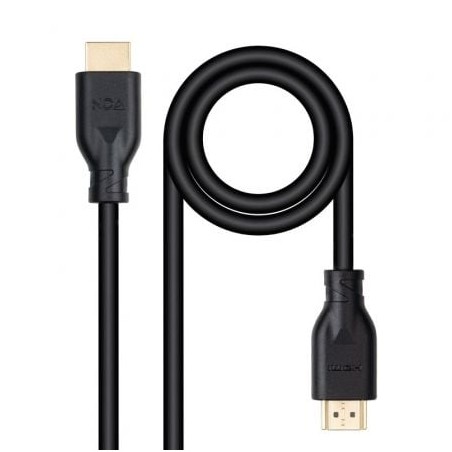 Cable HDMI 2-0 4K CCS Nanocable 10-15-3900- HDMI Macho - HDMI Macho- 50cm- Negro