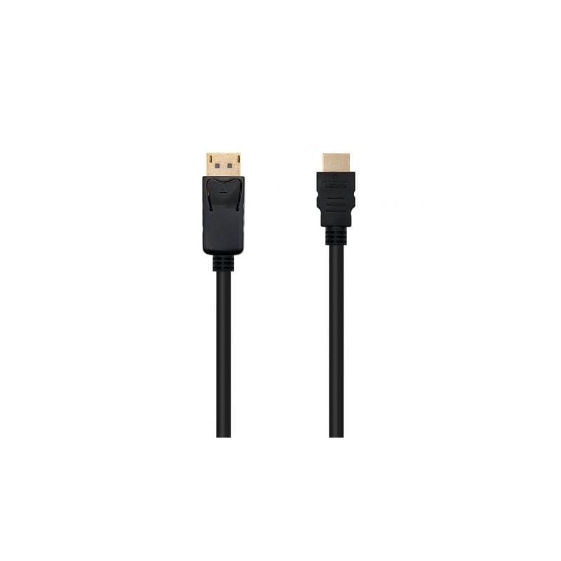 Cable Conversor Nanocable 10-15-4301- Displayport Macho - HDMI Macho- 1m- Negro