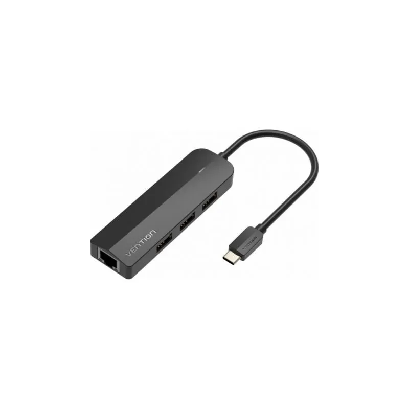 Hub USB Tipo-C Vention TGOBB- 3xUSB- 1xRJ45- 1x Micro B PD