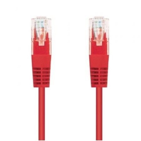 Cable de Red RJ45 UTP Nanocable 10-20-0400-L25-R Cat-6- 25cm- Rojo