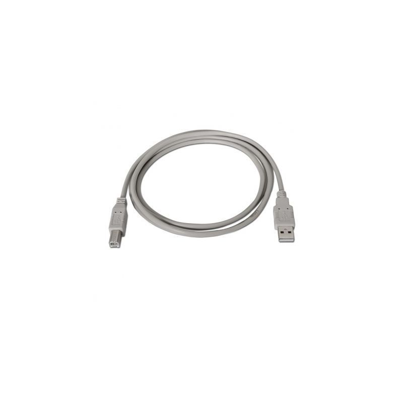 Cable USB 2-0 Impresora Nanocable 10-01-0103- USB Tipo-B Macho - USB Macho- 1-8m- Beige