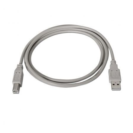 Cable USB 2-0 Impresora Nanocable 10-01-0103- USB Tipo-B Macho - USB Macho- 1-8m- Beige