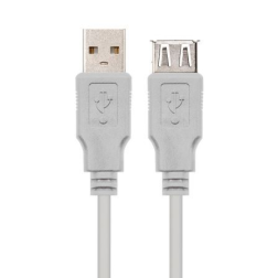 Cable Alargador USB 2-0 Nanocable 10-01-203- USB Macho - USB Hembra- 1-8m- Beige