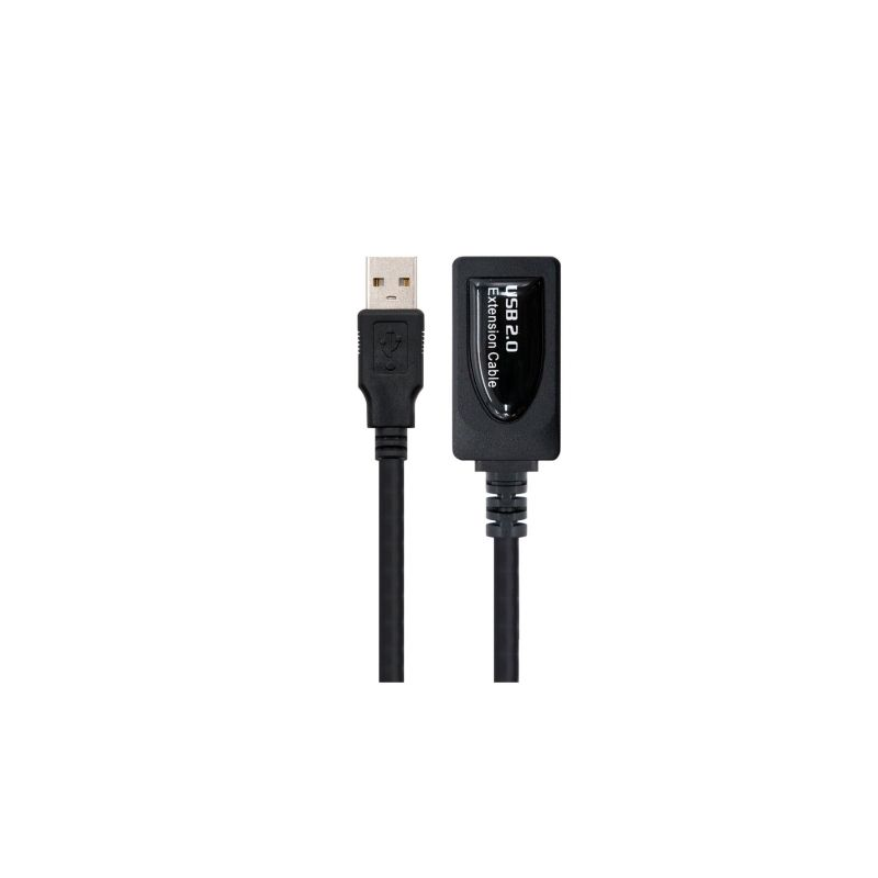 Cable Alargador USB 2-0 Nanocable 10-01-0211- USB Macho - USB Hembra- 5m- Negro