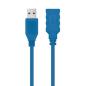 Cable Alargador USB 3-0 Nanocable 10-01-0901- USB Macho - USB Hembra- 1m- Azul