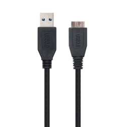 Cable USB 3-0 Nanocable 10-01-1102-BK- USB Macho - MicroUSB Macho- 2m- Negro