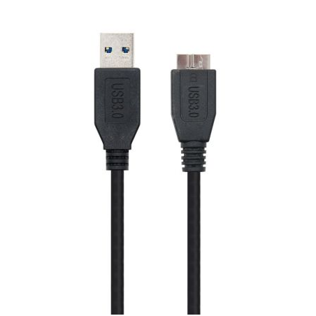 Cable USB 3-0 Nanocable 10-01-1102-BK- USB Macho - MicroUSB Macho- 2m- Negro