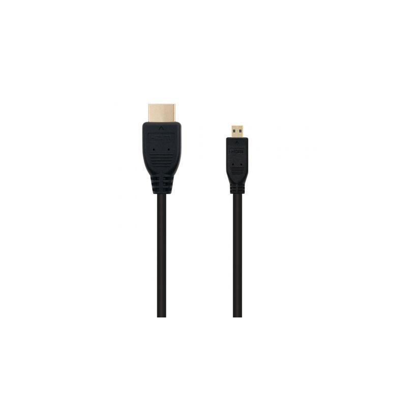 Cable Micro HDMI Nanocable 10-15-3501- HDMI Macho - Micro HDMI Macho- 0-8m- Negro