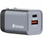 Cargador de Pared Universal GaN para Viaje Verbatim GNC-35- 1xUSB Tipo-C- 1xUSB- 35W