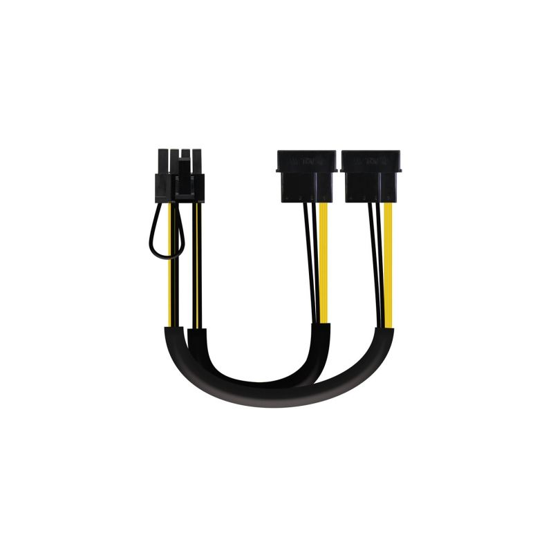 Cable de Alimentación Tarjeta Gráfica Nanocable 10-19-1201- 2x Molex Macho - 6+2 PIN Macho- 20cm
