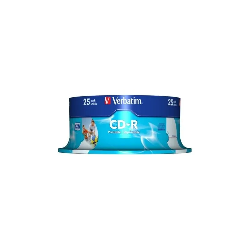 CD-R Verbatim AZO Imprimible 52X- Tarrina-25uds