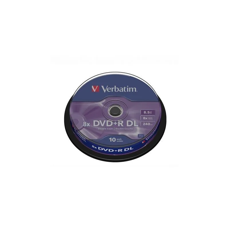 DVD+R Doble Capa Verbatim Advanced AZO 8X- Tarrina-10uds