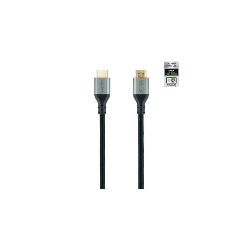 Cable HDMI 2-1 8K Nanocable 10-15-8102- HDMI Macho - HDMI Macho- 2m- Certificado- Negro