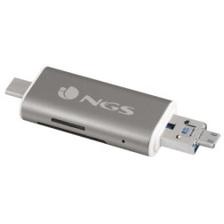Lector de Tarjetas Externo NGS ALLY READER- USB 2-0- USB Tipo-C - Micro USB