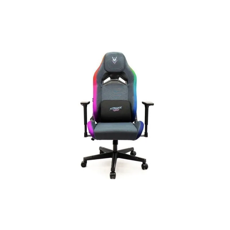 Silla Gaming Woxter Stinger Station Elite- Luces LED- Azul y Rosa