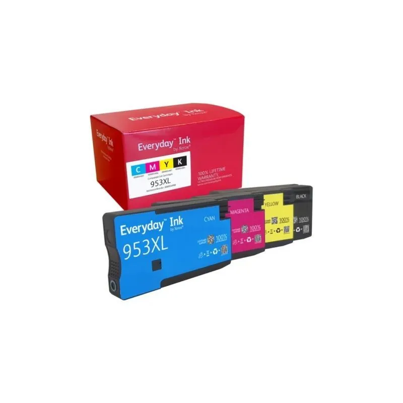 Cartucho de Tinta compatible Xerox 006R04988 compatible con HP 953XL MultiPack- 1600 páginas- Negro- Cian- Magenta- Amarillo